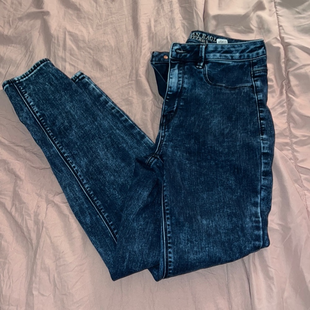 AE acid wash jeans